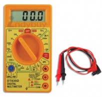 Digital Multimeter Small Yellow Color LCD AC DC Measuring Voltage Current